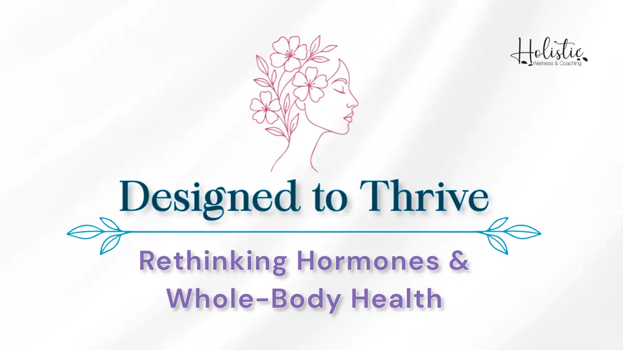 Designed to Thrive Course title against silky white background