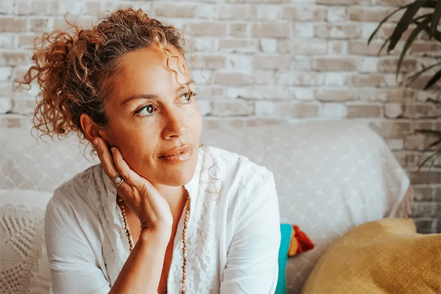happy and confident midlife woman